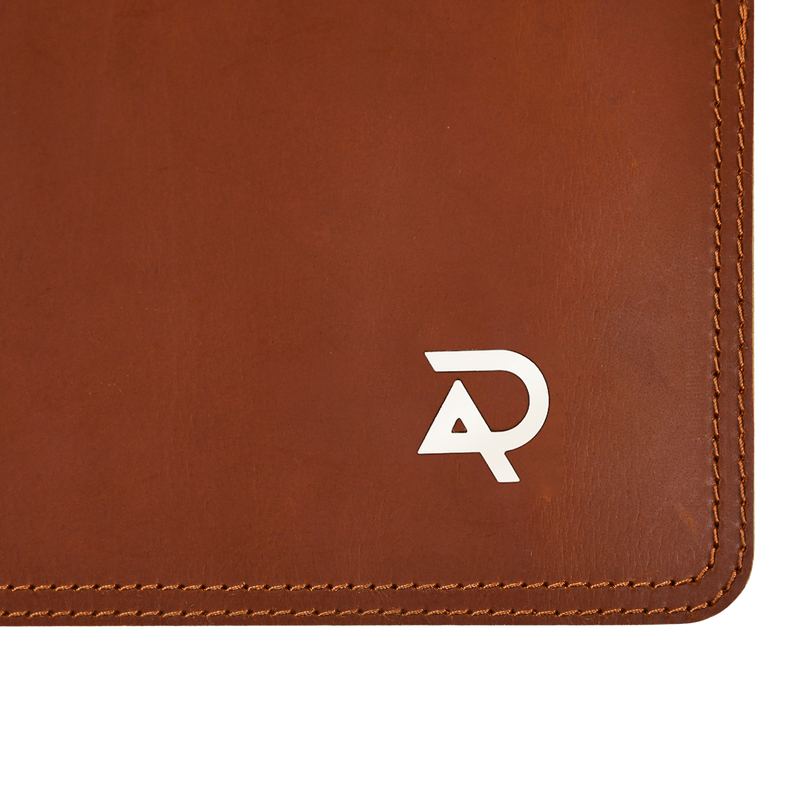 leather blotter with davvero logo