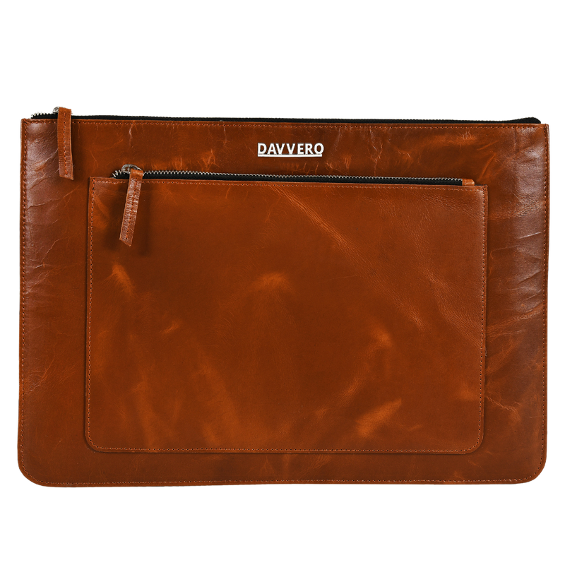 crazy tan leather sleeves laptop