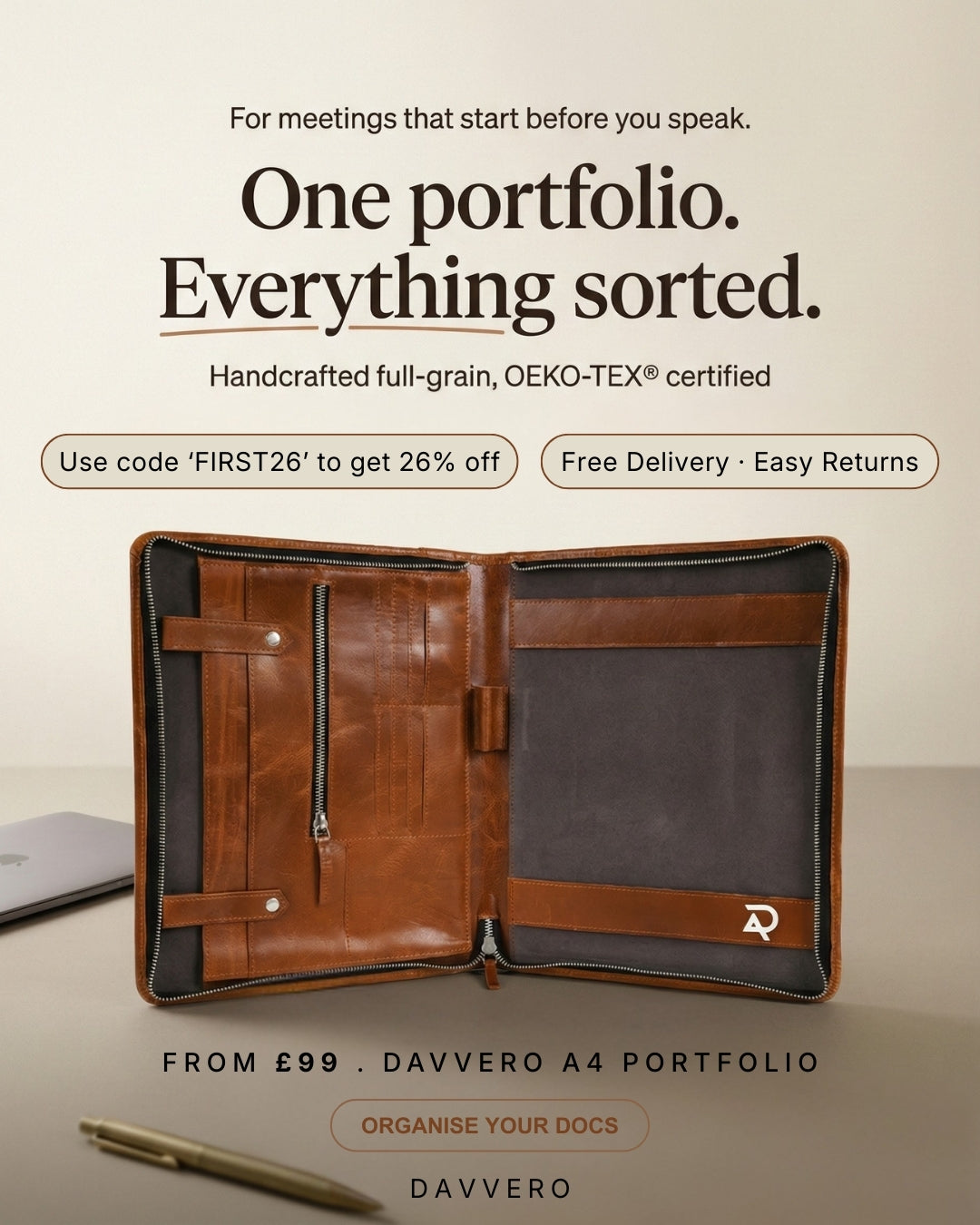 The Ultimate Leather Portfolio for Organized Professionals