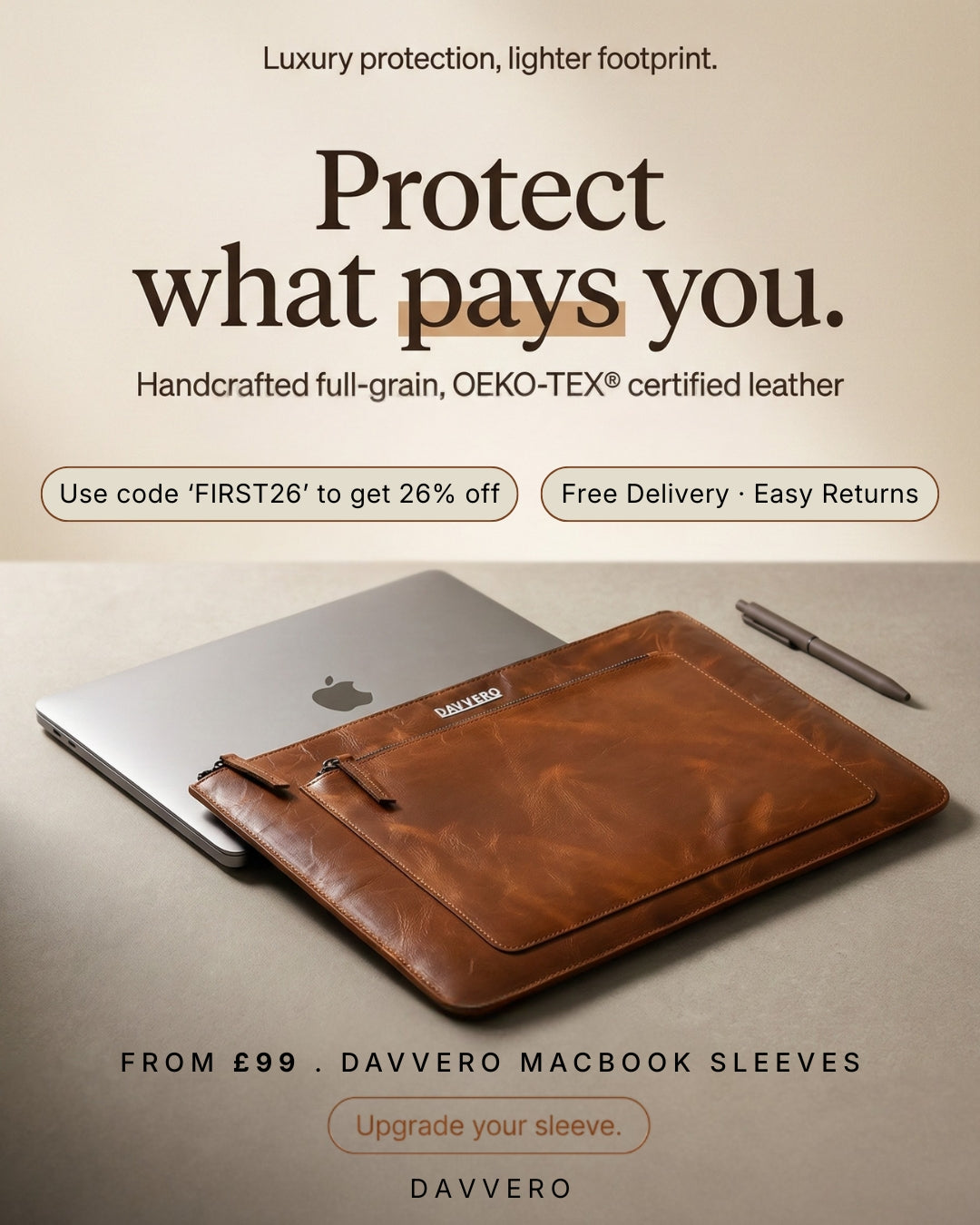 Unbox the Perfect Laptop Sleeve: Davvero's Leather Options