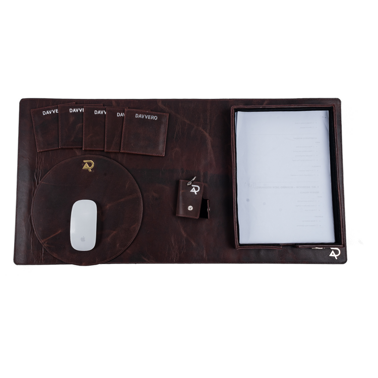 Command Centre Leather Desk Bundle