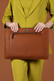 leather laptop sleeve front pocket davvero