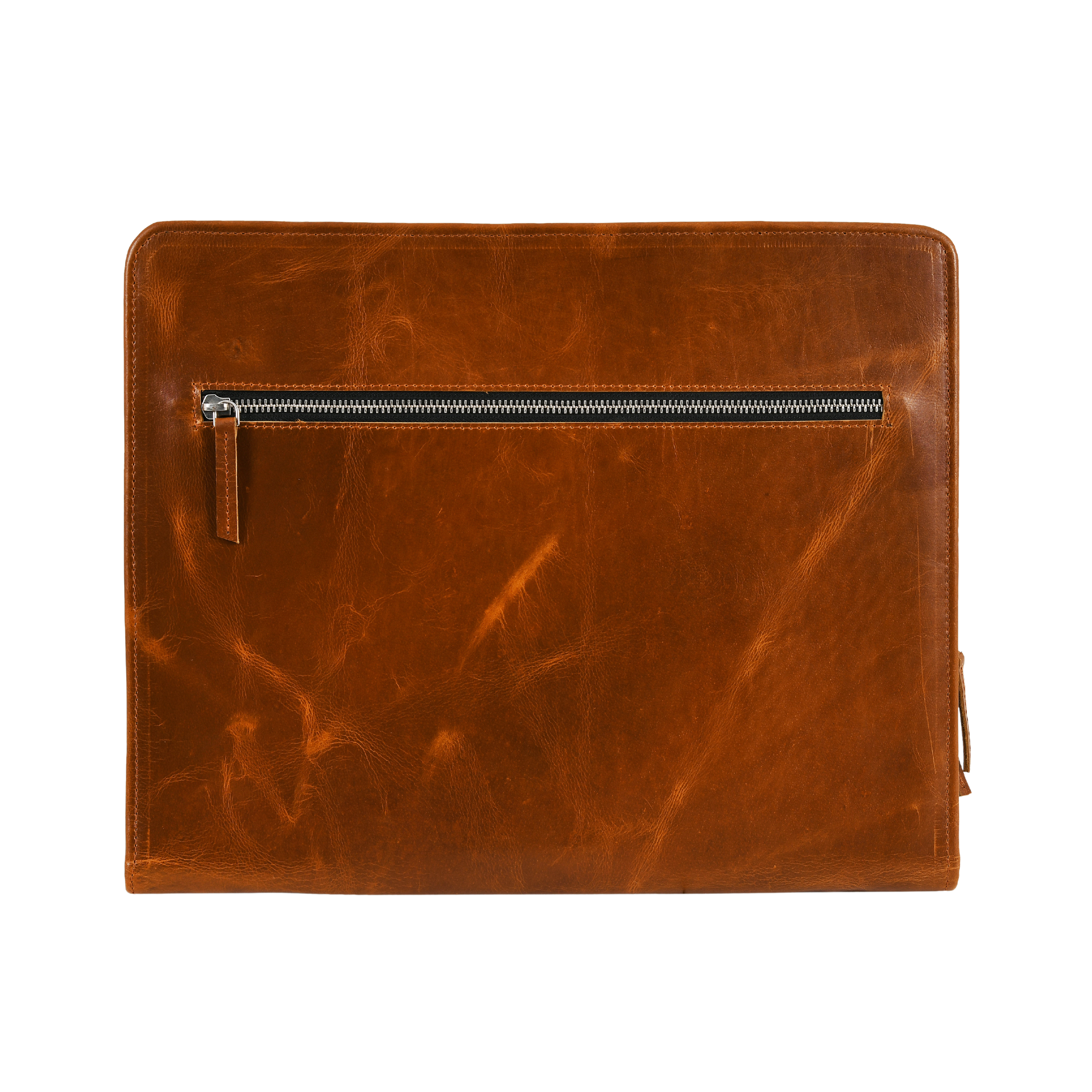 full grain leather portfolio with zipper UK