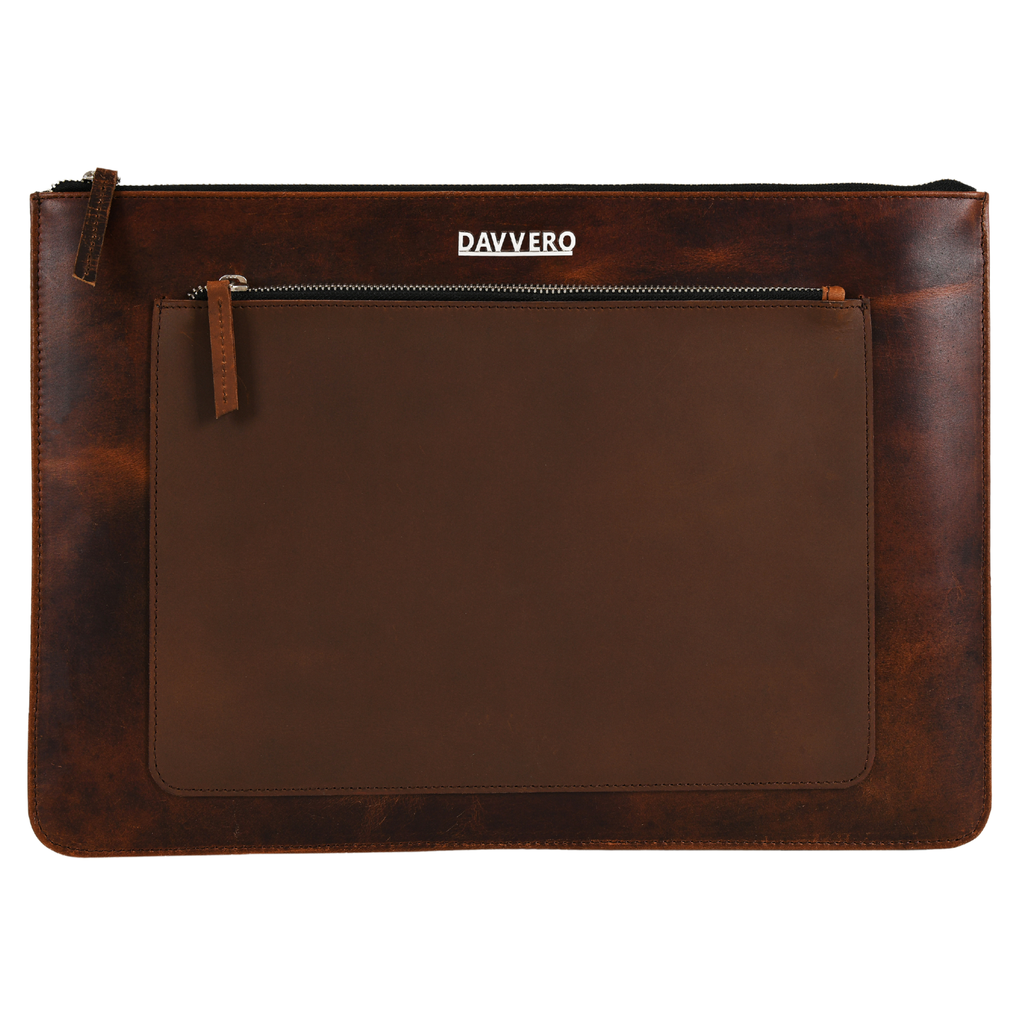 crazy brown laptop sleeve front pocket